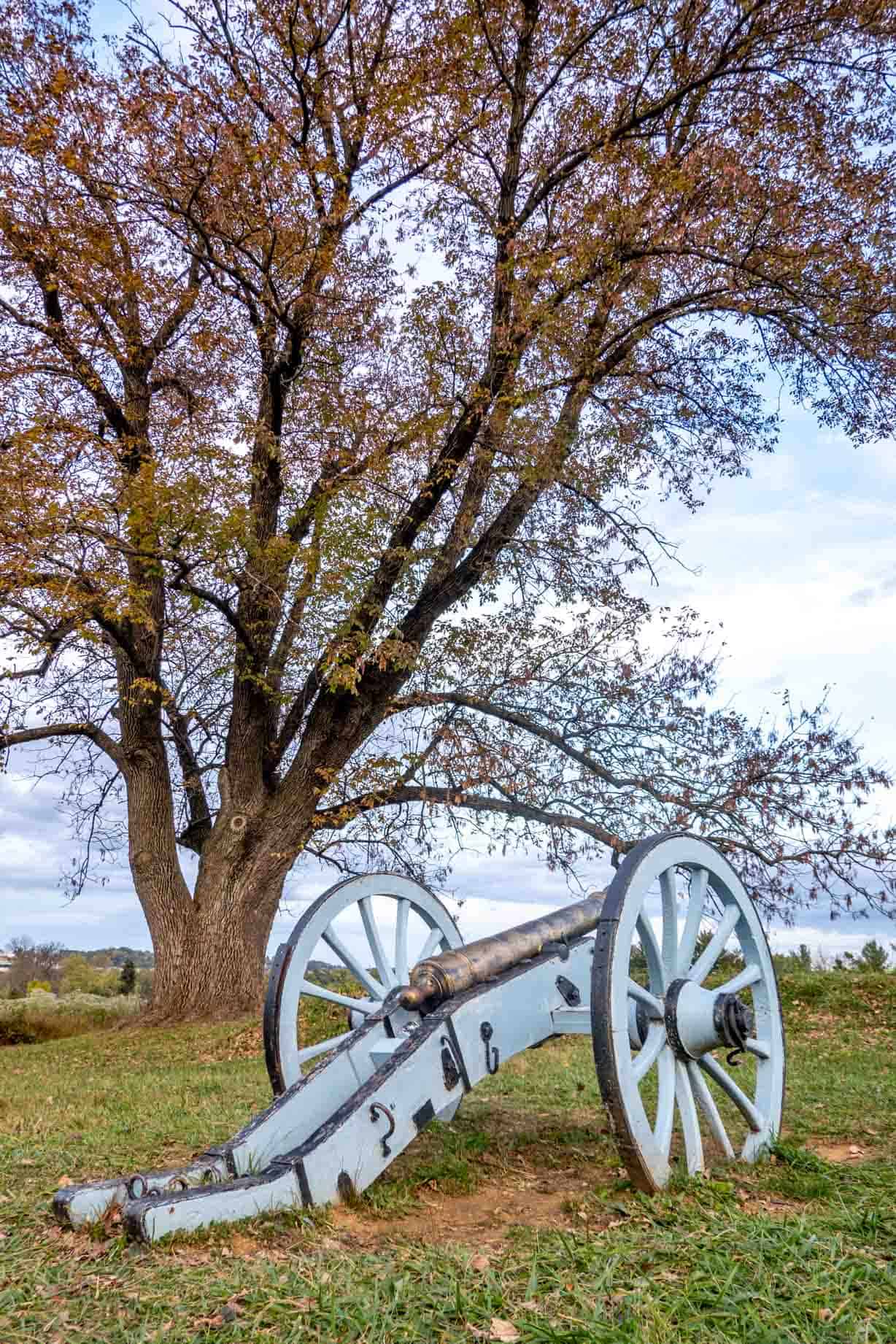 A wheeled cannon in Valley Forge