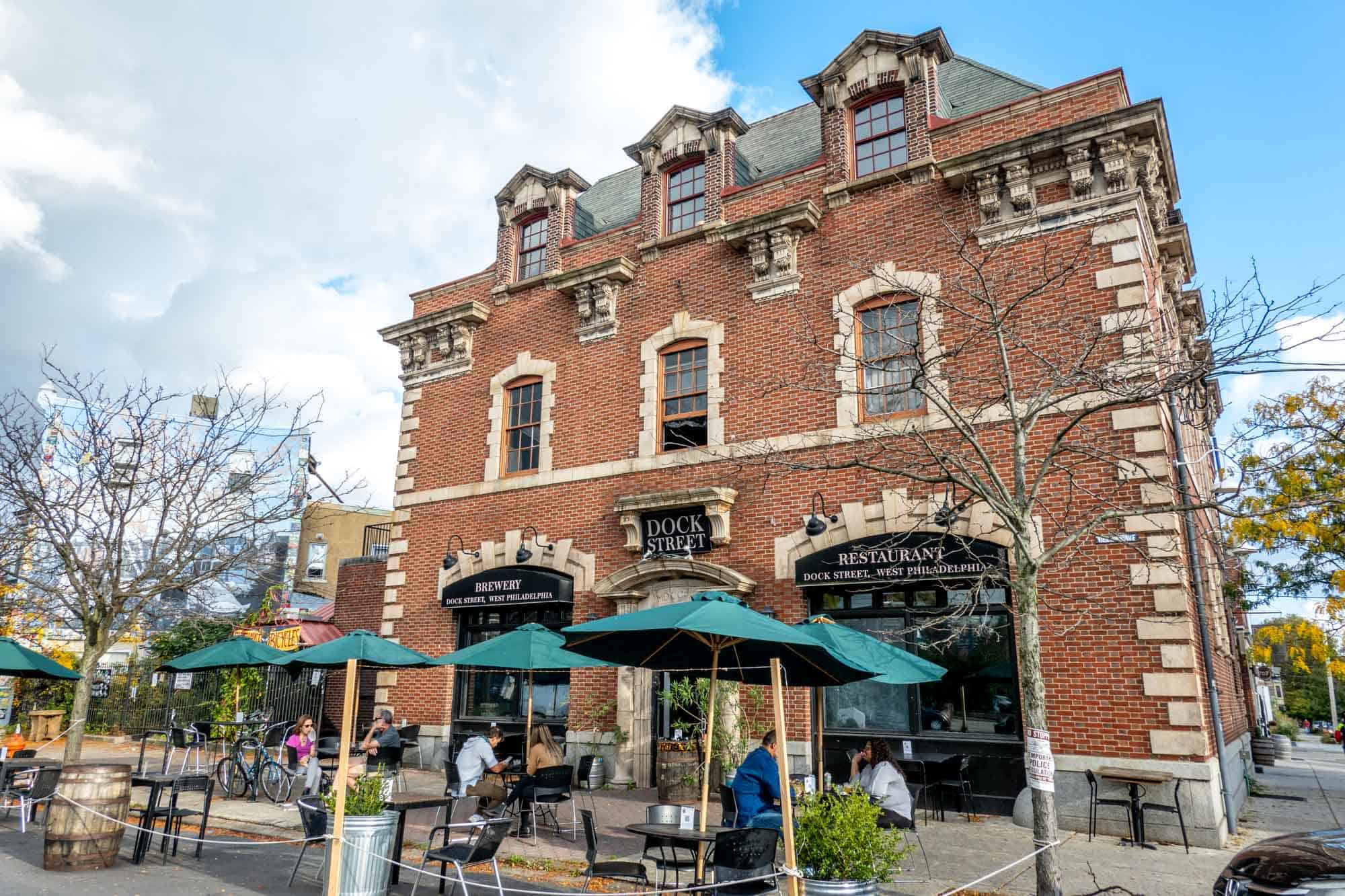 Exterior of Dock Street Brewery in Philadelphia