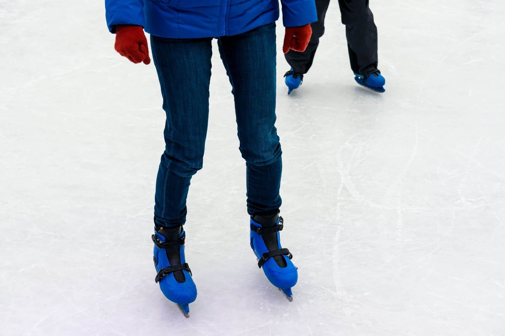 Learning skates on ice