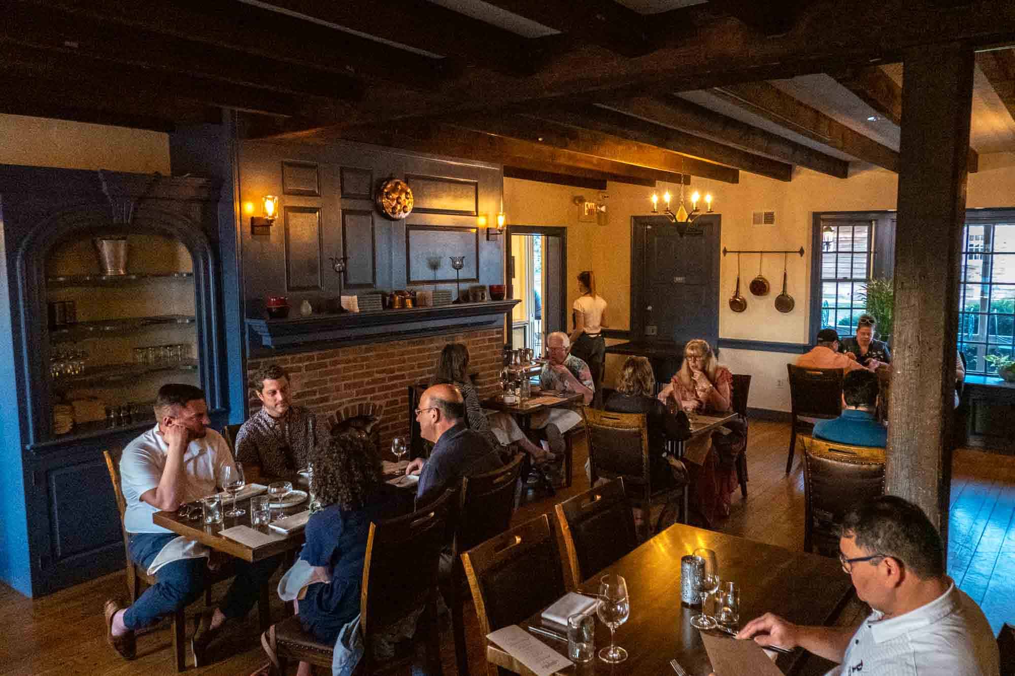 People seated in the dining room at Ground Provisions