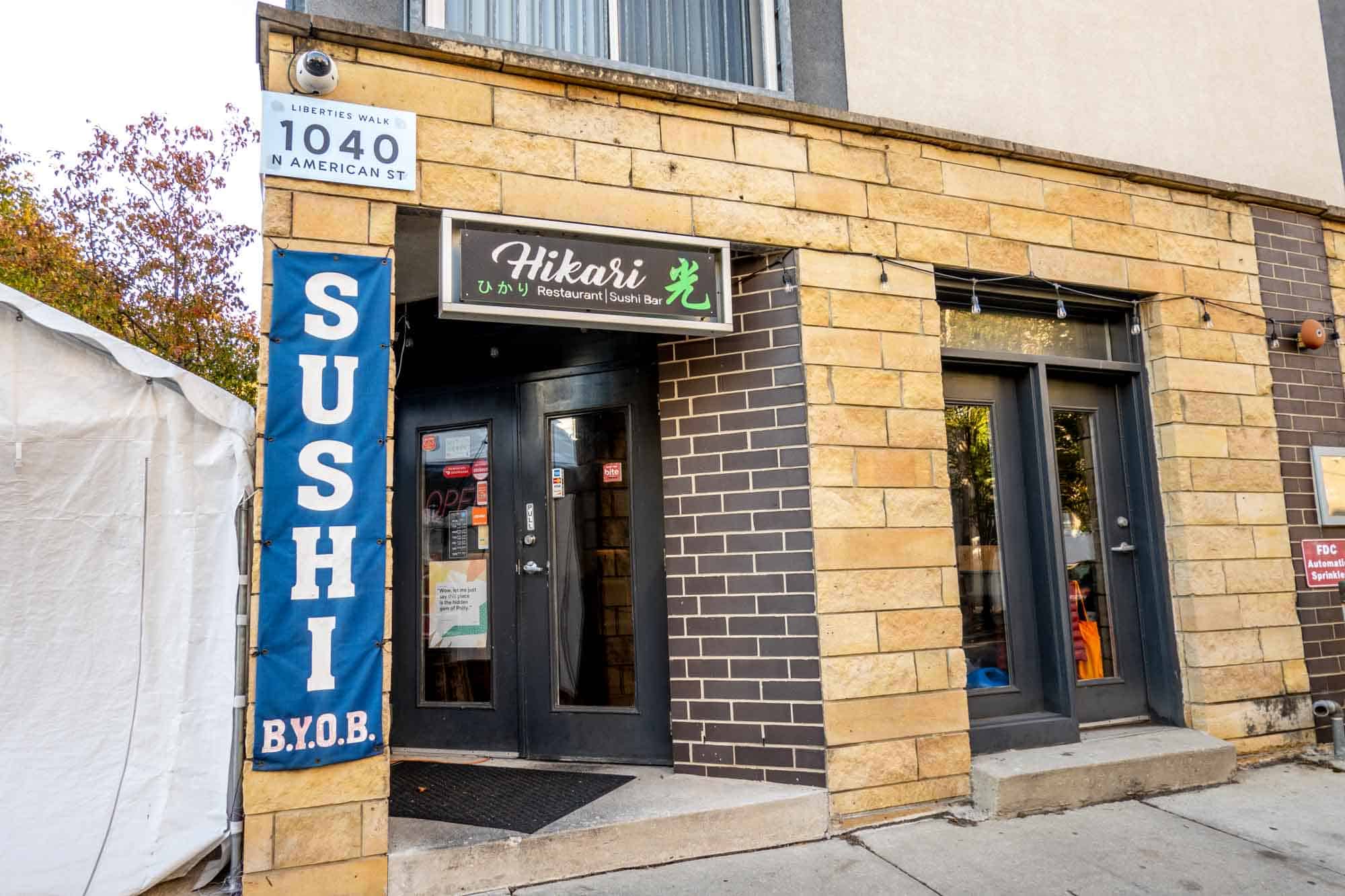 Exterior of Hikari BYOB sushi