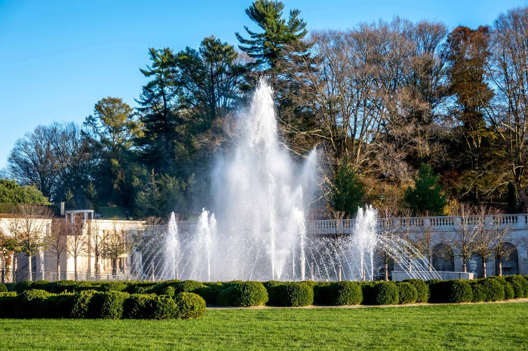 Water fountain show at Longwood Gardens