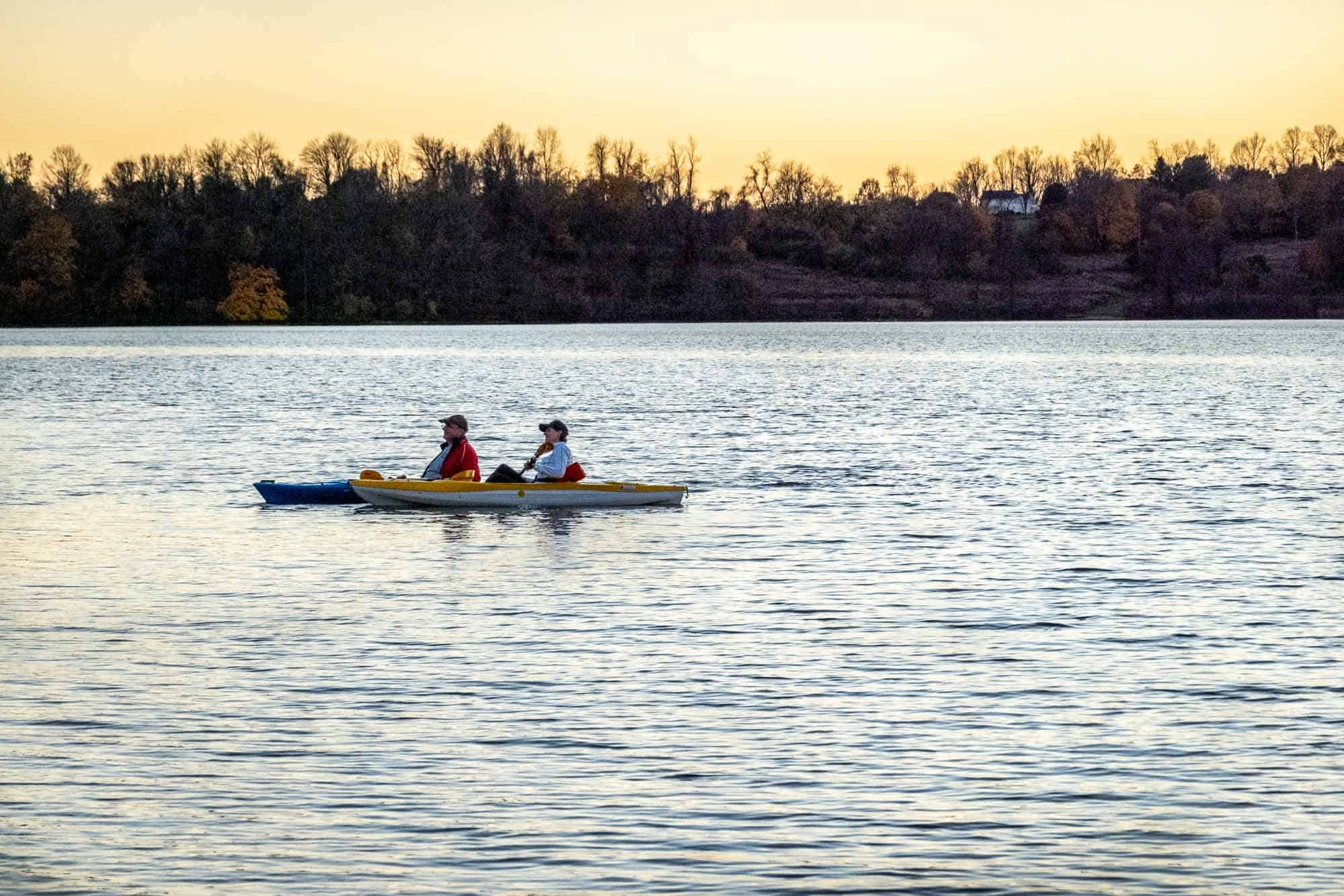 Kayakers on Marsh Creek Lake