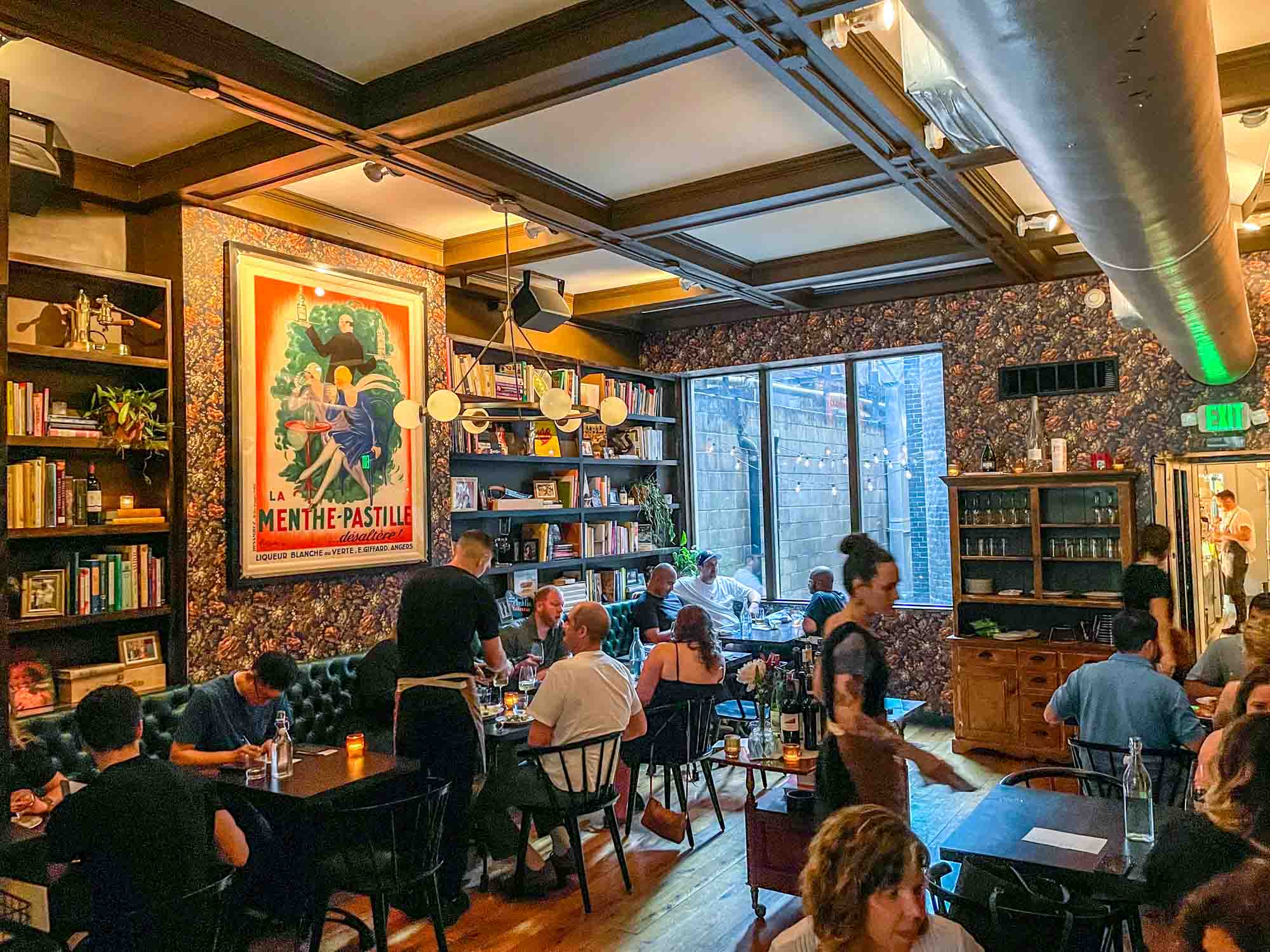 Patrons at tables in the dining room at My Loup in Rittenhouse Square