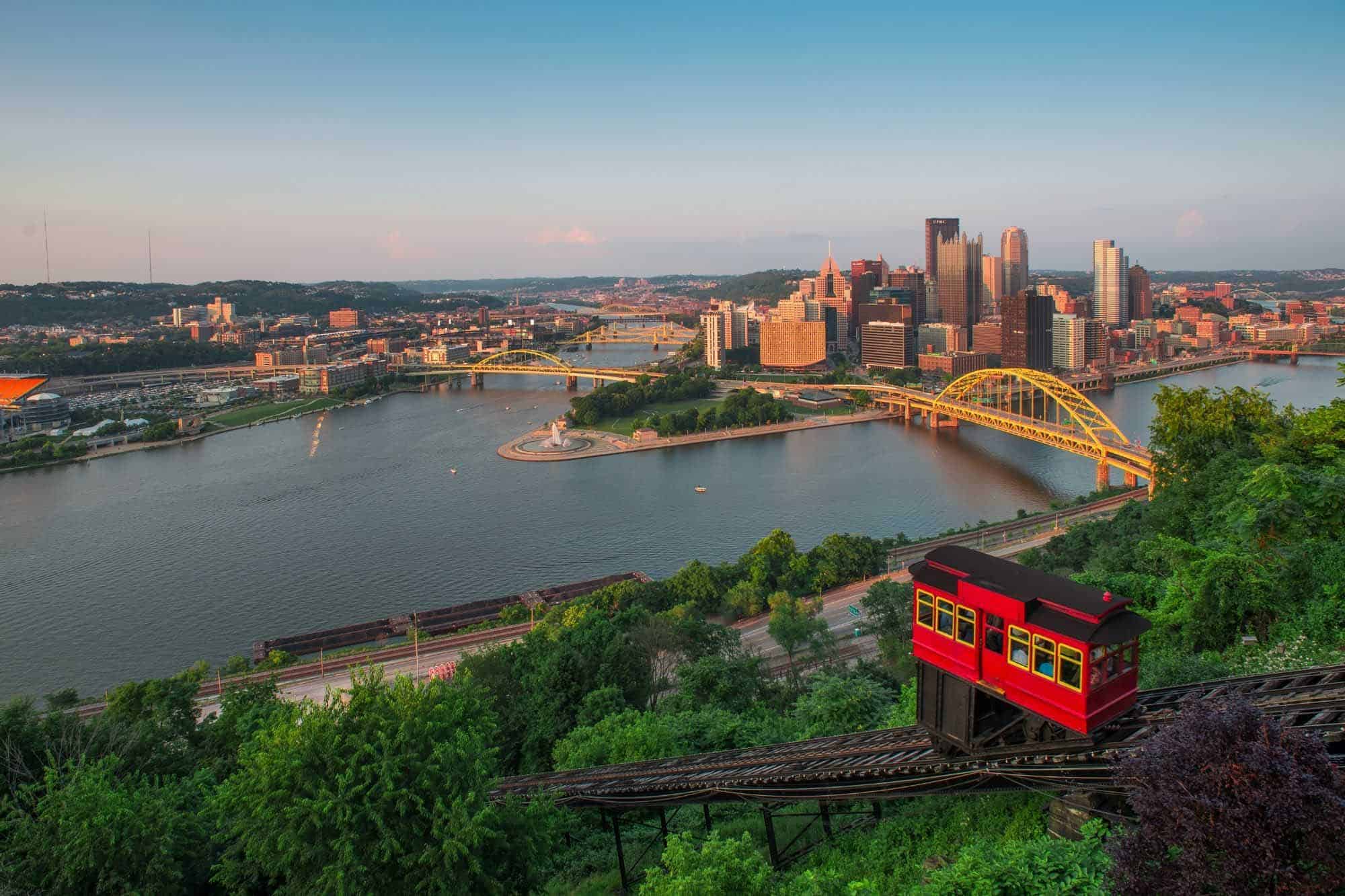 Pittsburgh skyline and incline