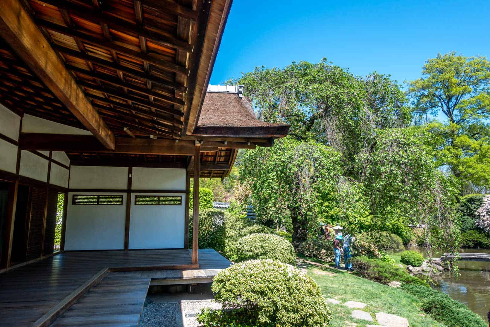 Side view of veranda on a Japanese house