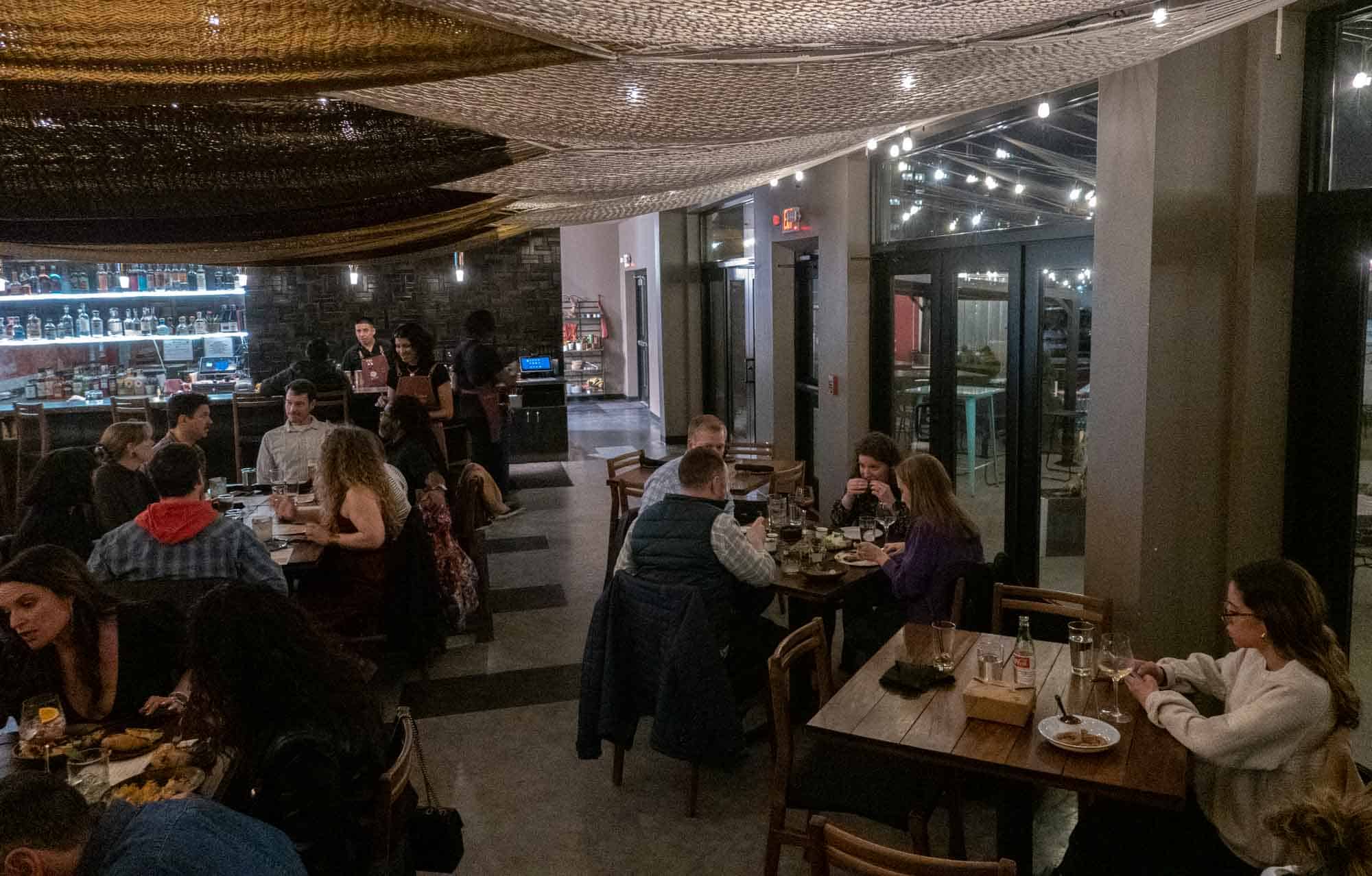 People enjoying dinner at Sor Ynez