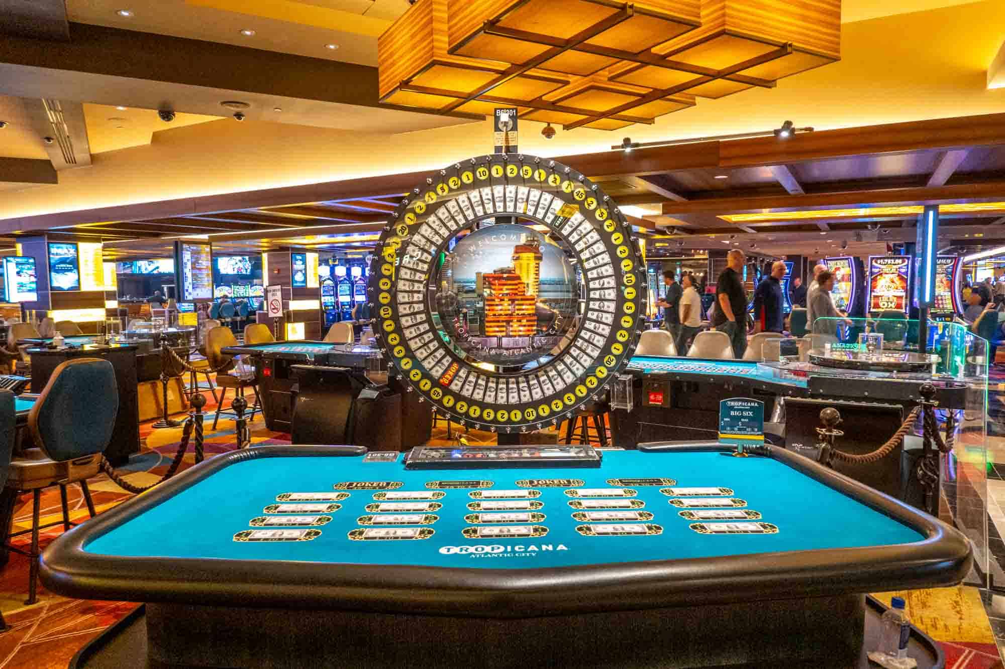 Gaming table in a casino.