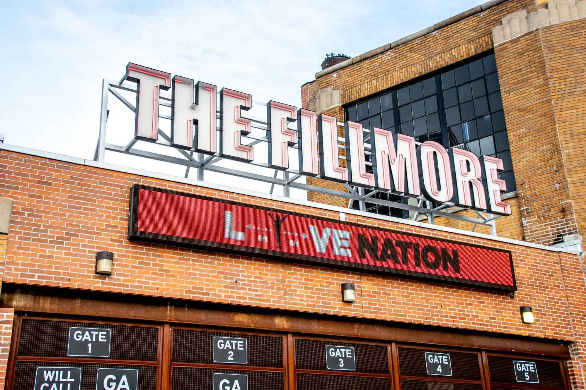 Exterior of The Fillmore in Philly