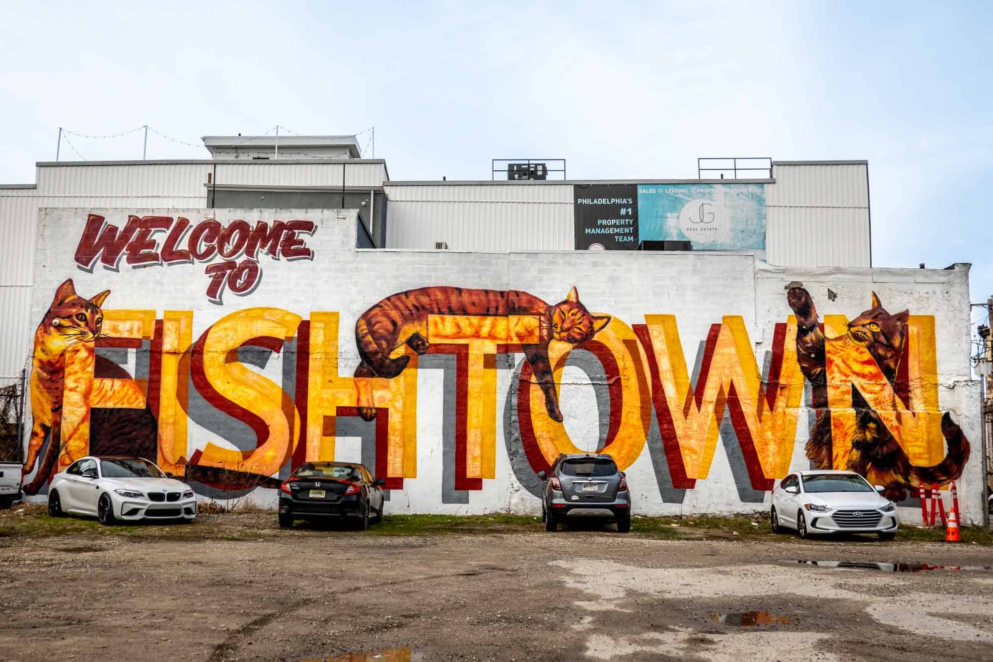 Mural saying Welcome to Fishtown